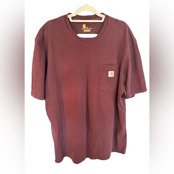 Carhartt Other - Carhartt Men's Burgundy Short Sleeve Tee